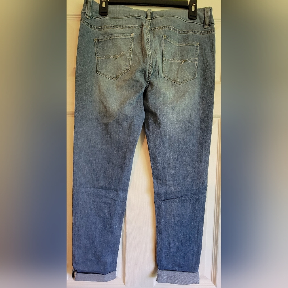 Patchwork Ankle Length Denim Pants - image 2